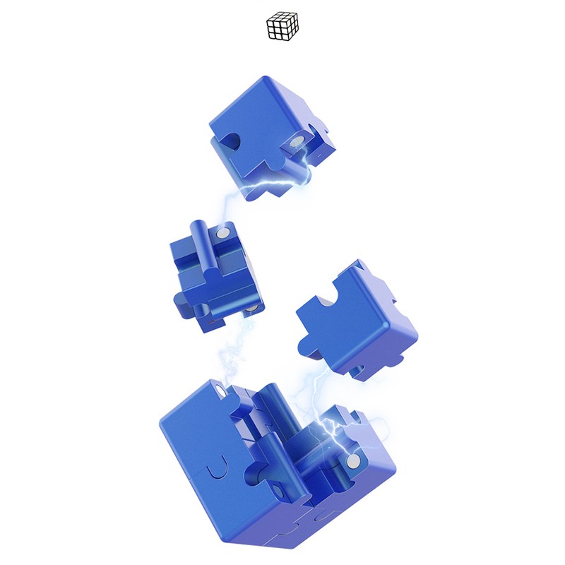 3D Quadrate Shape Decompression Toy Assemble Logical Thinking Educational ToyBlue
