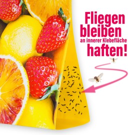 inseko Fruchtfliegen Falle I effektive Obstfliegenfalle I inkl. Fruchtfliegenköder und 2 Klebefallen (1)