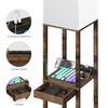 SUNMORY Floor Lamp with Shelves, Modern Dimmable Standing Lamp with