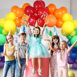 Balloons Colourful in 7 Colours, Pack of 105 Balloons Garland Colourful Set of Balloons Colourful 12 Inch Helium Colourful Balloons for Wedding, Birthday, Baby Shower, Graduation, Decoration