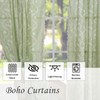 Sage Green Curtains for Living Room 96 Inches Long Linen