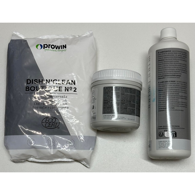 Prowin Dishwasher Set with Powder, Salt and Rinse Aid