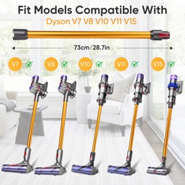 LBLVBNEWD Replacement Wand Quick Release Wand Compatible with Dyson V7 V8 V10 V11 V15 Stick Vacuum Cleaners, Extension Vacuum Replacement Tube, Orange