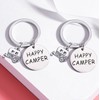 Nzztont 2 Pack Happy Camper Keychains Camping Keychain Keyring Gift