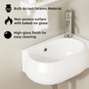 AmpleCharmic Wall Mount Bathroom Vessel Sink, 16.5’’ Floating Ceramic Basin