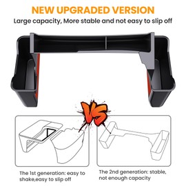 Eamplest Gear Shift Center Console Side Tray Organizer for Jeep Wrangler JL JLU 4xe 2026 2025 2024 2023 2022 2021 2020 2019 2018&Gladiator JT 2020-2026 Interior Storage Accessories Shifter Storage Box