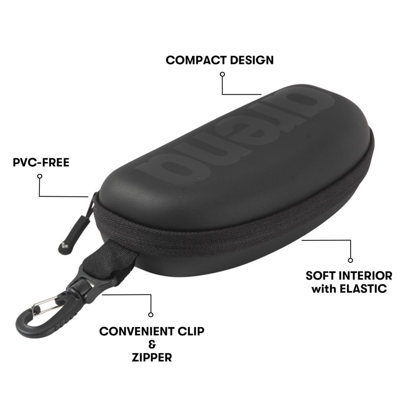 Arena SWIM GOGGLES CASE - ALL BLACK