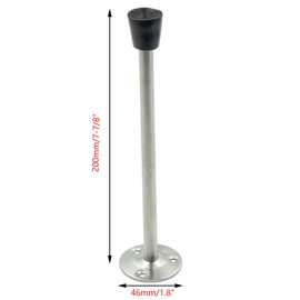 Rannb Long Door Stopper Wall Mount Doorstop with Rubber Tip 200mm/7-7/8" Total Length - Pack of 2