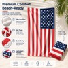 American Flag Beach Towel for Summer Travel – Quick-Dry Soft