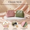 OPLCFO 2PCS Vintage Coin Purse with Kiss Lock, PU Leather