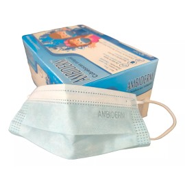 AMBIDERM KIDS Cubre Boca Para Niños Ambiderm Colores Sin Diseños 50 Pz