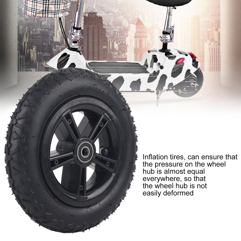 8in Electric Scooter Tire with Wheel Hub Inflation E‑Bike Rubber