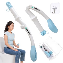 Foldable Toilet Aid with a Link, 15.6“ Long Comfort Wipe Wand Bottom Buddy Toilet Self Tissue Aids for Toileting, for Overweight Limited Mobility,Elderly, Pregnancy