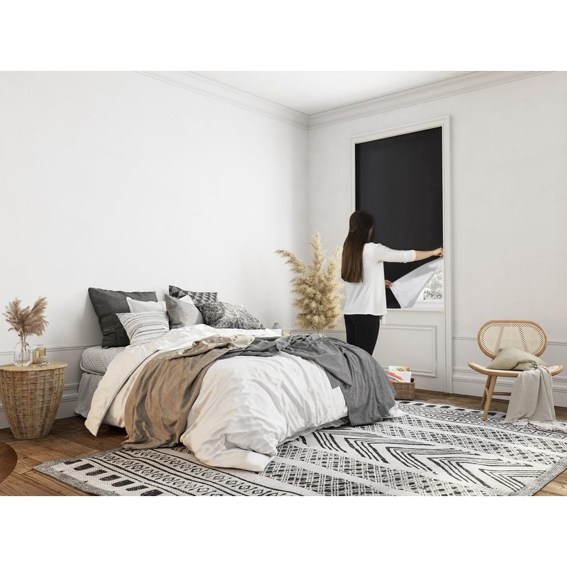 Easynight Portable Travel Blackout Blind, 100% Light Blocking Fabric, Regular,