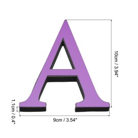 MECCANIXITY 4 inch A House Mailbox Letters Stickers 3D Street Address Letter Self Adhesive Decal Alphabet for Home Office Apartment, Rose Red