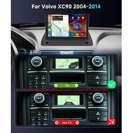 4Core 2GB+64GB Android 13 Radio for Volvo XC90 2004-2014 Car Stereo with Wireless Carplay Android Auto,5.0 Bluetooth,Build-in DSP EQ,9inch HD IPS Touch Screen,GPS,FM/RDS WiFi AHD Backup Camera
