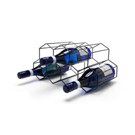 Hexagonal Wine Rack Black