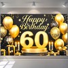 BlissYard Happy 60th Birthday Banner 71x43 Inch 60th Birthday Decorations