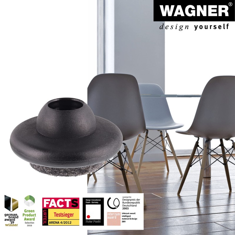 Wagner QuickClick® Felt Gliders Chair Glides Set of 4 to