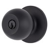 BRINKS Transitional Keyed Entry Door Knob - Matte Black Exterior