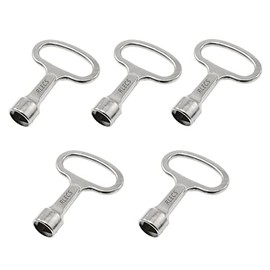RLECS 5pcs Triangle Cabinet Spanner Key Locks for Drawer, Switch Cabinet, Electric Cabinet, Control Cabinet, etc., Silver Tone