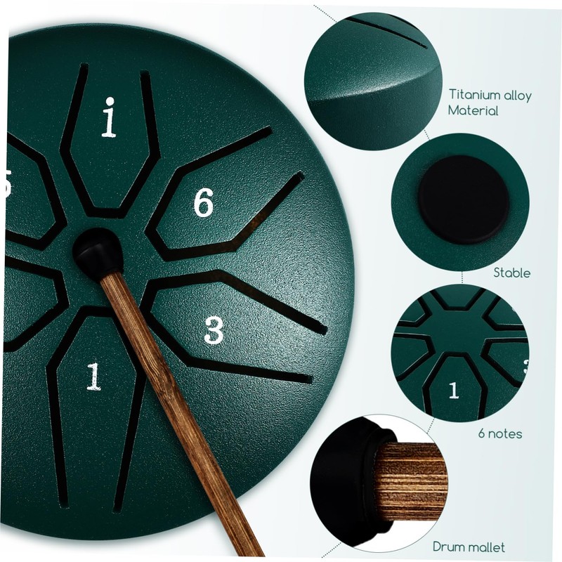 CORHAD Handheld Steel Tongue Drum Note Mini Percussion Instrument Ethereal