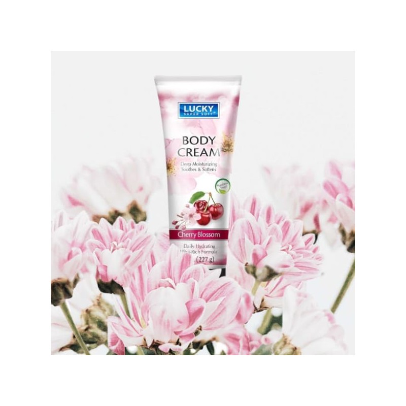 Lucky Super Soft Crema Corporal De Flor De Cerezo, Hidratación