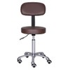 Kaleurrier Rolling Swivel Adjustable Heavy Duty Drafting Stool Chair for Salon,Medical,Office and Home uses,with Wheels and Back (Coffee)