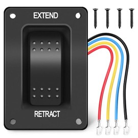 Nilight Nilight RV Electric Stabilizer Jack Switch Power Rocker Switches Extend Retract ON Off ON Momentary Waterproof with Harness for Trailer Boat Truck Linear Actuator