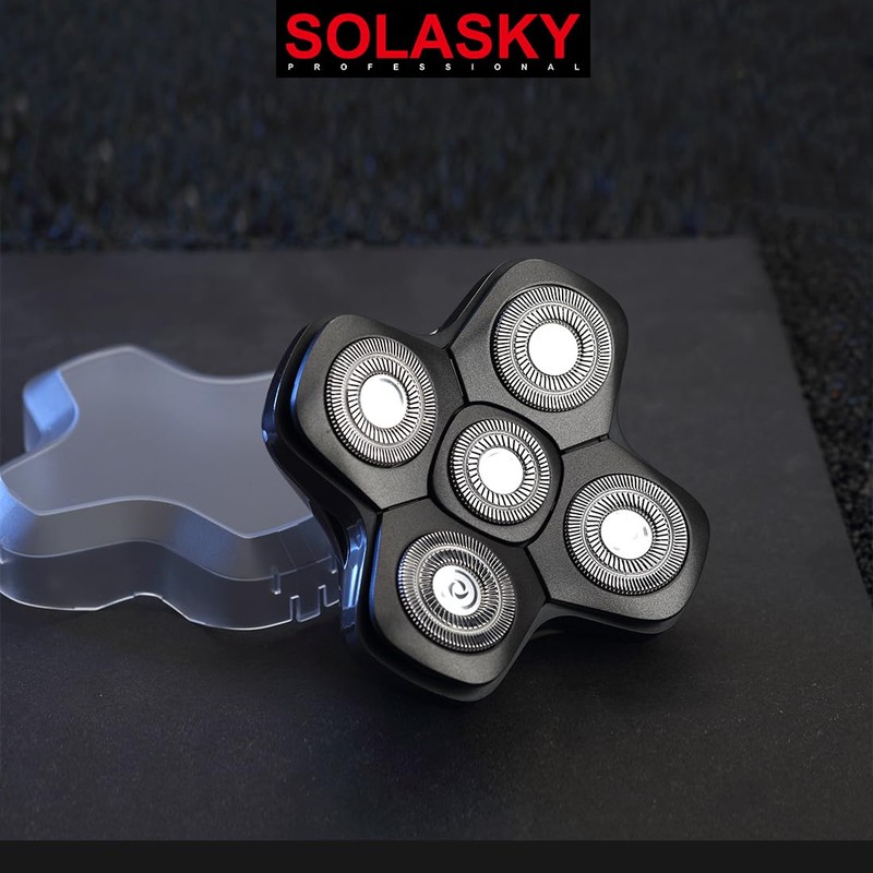 5 Blades Magnetic Shaver Head for SKULL SHAVER, SOLASKY Magnetic