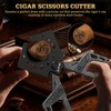 XIFEI Cigar Cutter, Stainless Steel Double Blade Guillotine Straight Cut
