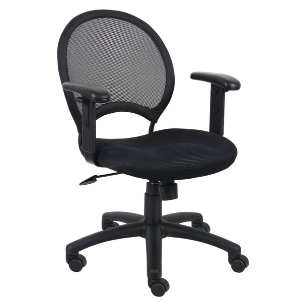 Boss Office Products Mesh Task Chair with Adjustable Arms in