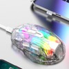Gaming Mouse 2.4G Wireless Bluetooth Wired USB Transparent 3 Mode