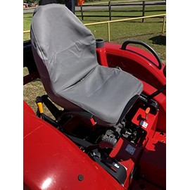 Durafit Seat Covers Compatible with Massey Ferguson 1825,2860,1723,2705 Tractors with high Back seat with no armrests Black (Gray)