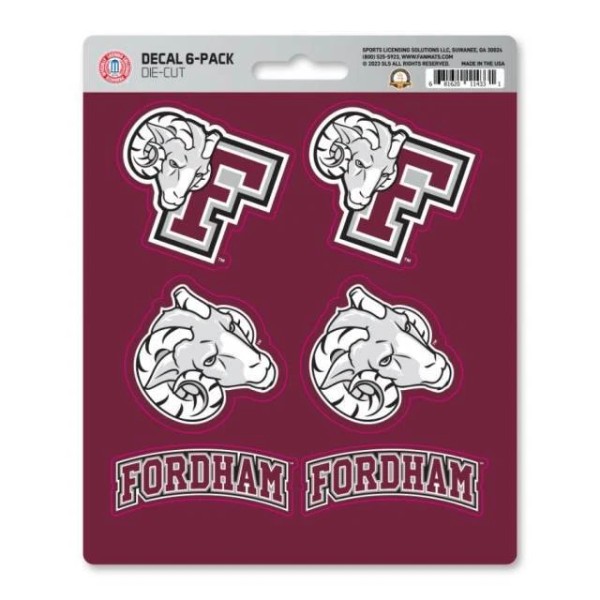 FANMATS Fordham University Rams - Set Of 6 Sticker Sheet