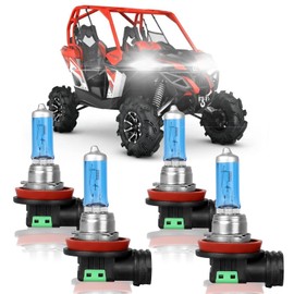 XRDHJI Fit for 2016-2023 Can Am Defender High Performance Halogen Headlight Bulbs,H9/h11 High Beam+H11 Low Beam Headlamp Replacement Bulbs Kit, Plug and Play,Pack of 4