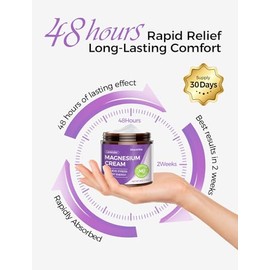 Wherehike Crema Tópica Natural Magnesio Dormir Loción Noche Dolor Calambres Piernas Relajación Muscular Calma Hidratación Profunda Cuidado