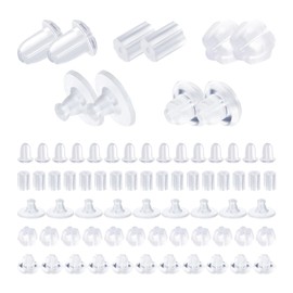 500 Pcs Clear Silicone Earring Backs - 5 Styles Hypoallergenic Stoppers | Universal Anti-Slip Clutches for Studs, Hoops & Fishhook Earrings