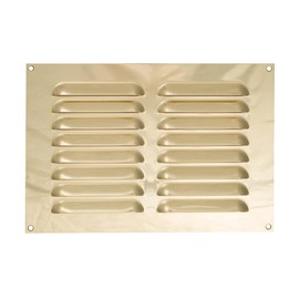 TIMCO Timloc - Brass 9x6 - Metal Internal Louvre Grille Vent Polished