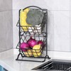 Wetheny 2 Tier Iron Fruit Basket Fruit Bowl for Kitchen