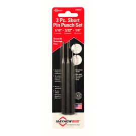 Mayhew Select 89032 Short Pin Punch Set, 3-Piece