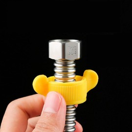 Water Supply Flexible Pipe Length 7.9 inches (200 mm) Stainless Steel Water Hose Extension Attachment Toilet Hose Washroom Faucet Shower Head Water Heater Pipe for Toilet Urinals Pressure Resistant