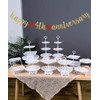 Gold Glitter Happy 4th Anniversary Banner Backdrop, 4th Wedding Anniversary