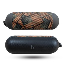 Carbon Fiber Speaker Skin Compatible with Beats Pill (2024) - Vintage American - Premium 3M Vinyl Protective Wrap Decal Cover - Easy to Apply | Crafted in The USA by MightySkins