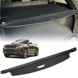 VeCarTech Compatible with All-New 2022-2025 Jeep Grand Cherokee(2 Row; WL) 4XE Rear Cargo Security Shade Cover Privacy Screen Retractable Rear Storage Tonneau Cargo Cover Luggage Security Shield Shade