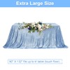 PartyDelight Sequin Tablecloth Baby Blue 90"x132" Table Cloth for Wedding