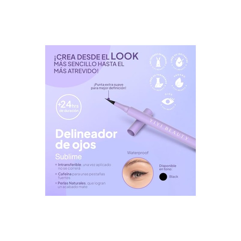 Kit Yiyi Beauty Máscara Pestañas Dreamlash + Delineador de Ojos
