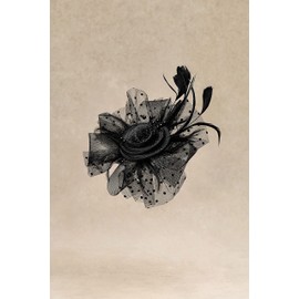 BABEYOND Fascinator Hats for Women Tea Party Kentucky Headband Derby Wedding Flower Feathers Hair Clip Black