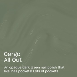 OPI Nail Lacquer Nail Polish | Opaque Crème and Sheer Nail Polish Shades | Fast Drying, Streak Free, and Chip Resistant Wear | What's Your Mani-tude | Fall 2025 | Cargo All Out | Opaque Cool Army Green