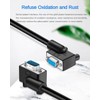 RIKYJIC DB9 RS232 Right Angle Serial Cable 9 Pin Male
